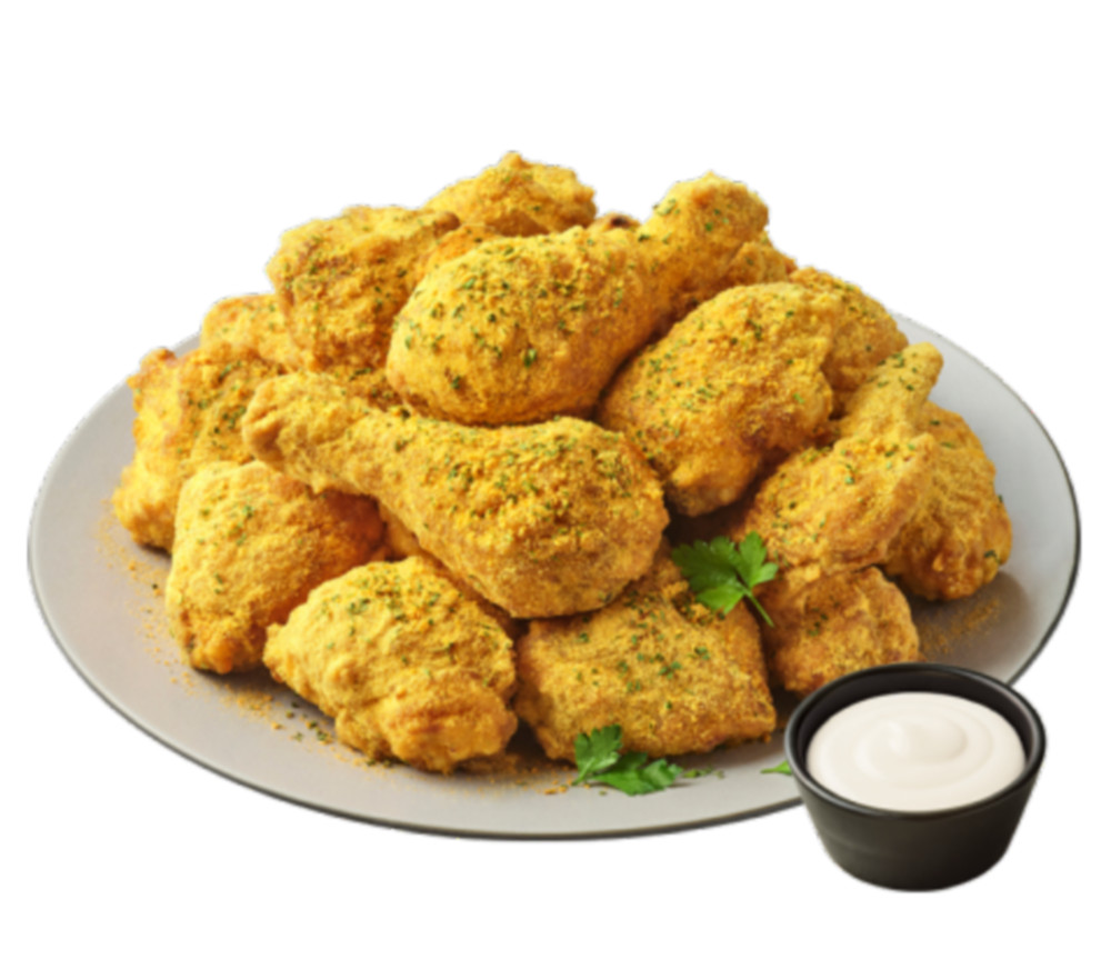 Cheese seasoned Korean fried chicken in Seoul
