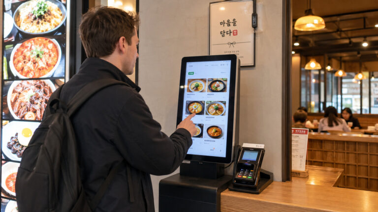 How to order food in Korea using a restaurant kiosk