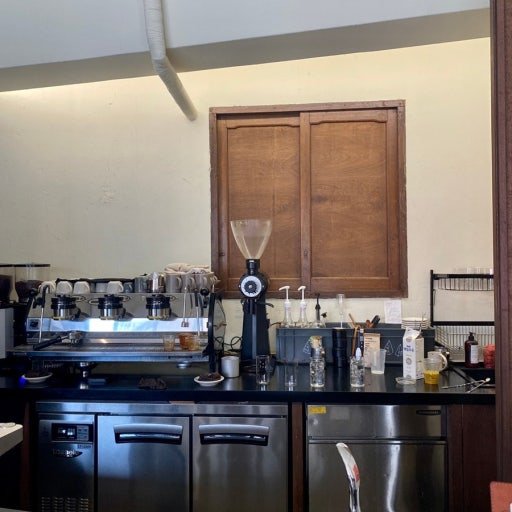 Filter coffee and coffee beans at Lowkey Seongsu in Seoul