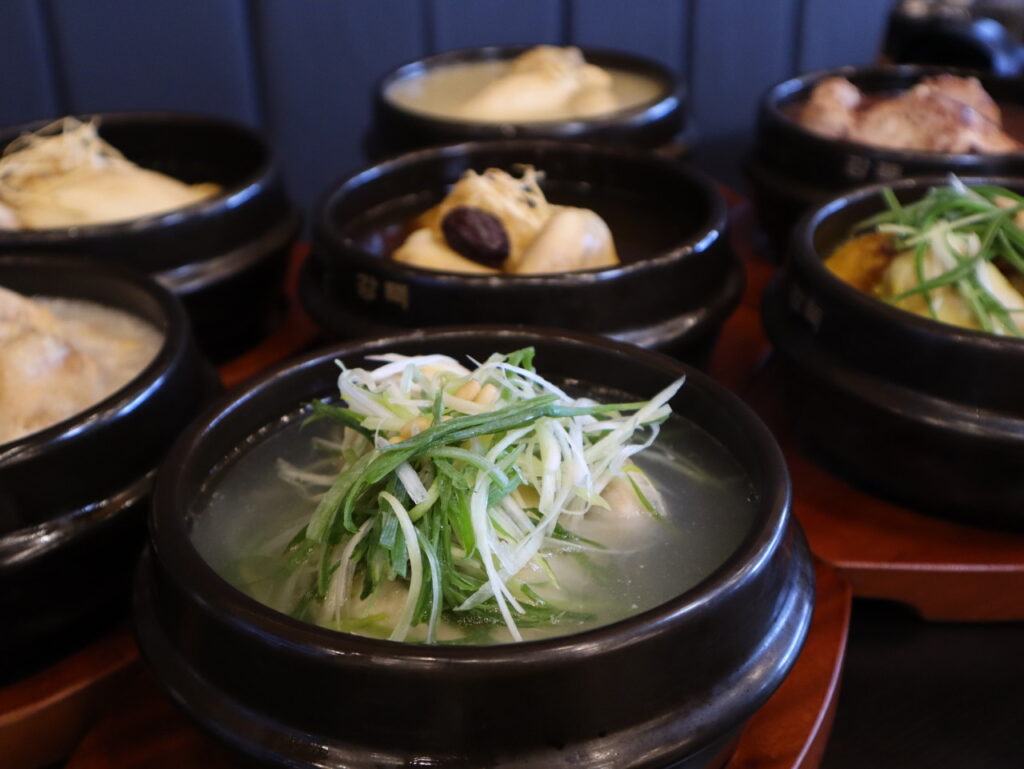 Samgyetang ginseng chicken soup near Gyeongbokgung Palace