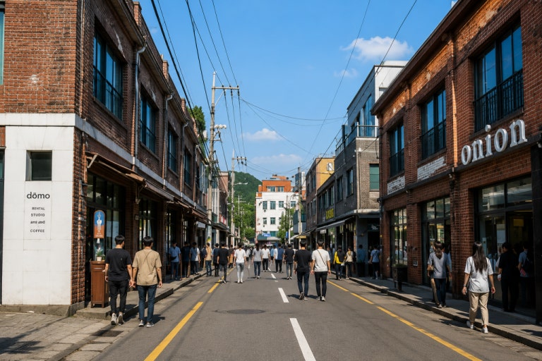 Best cafes in Seongsu with warehouse-style cafe street in Seoul