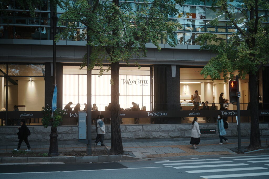 Coffee and pastries at Tailor Coffee near Gyeongbokgung Palace